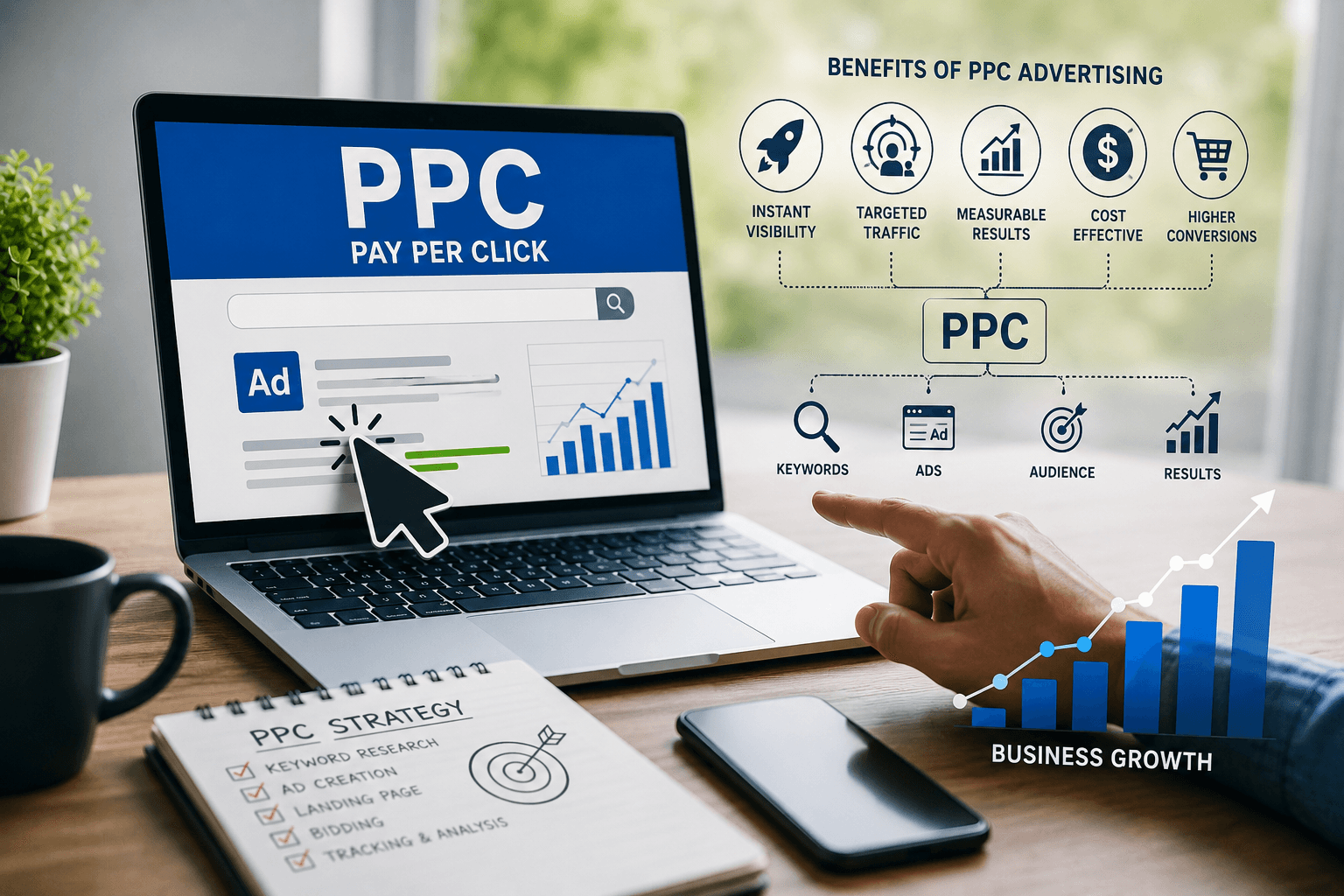 What Is PPC Advertising? Benefits, Types, Costs, and How It Helps Businesses Grow