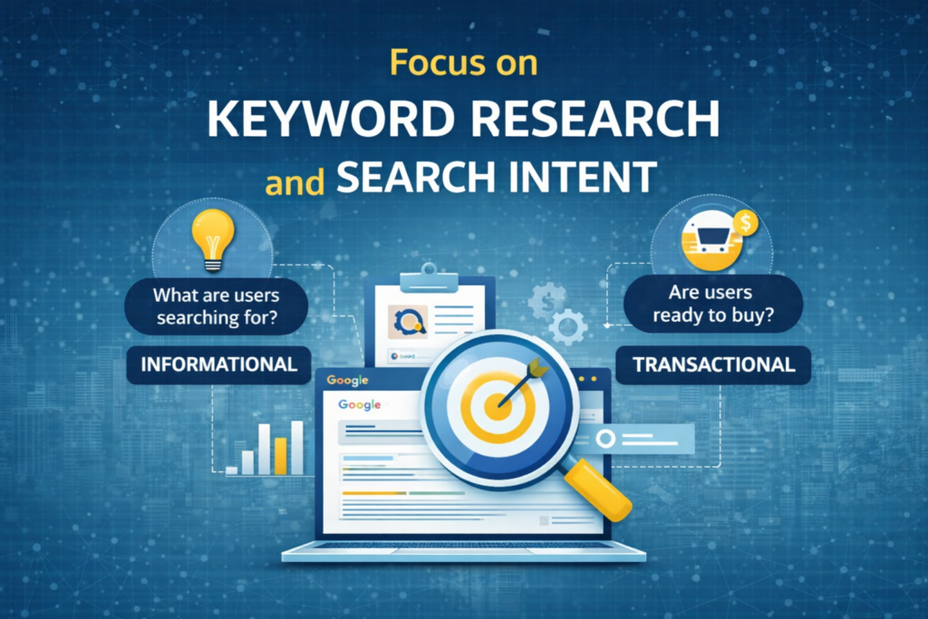 Focus on Keyword Research and Search Intent